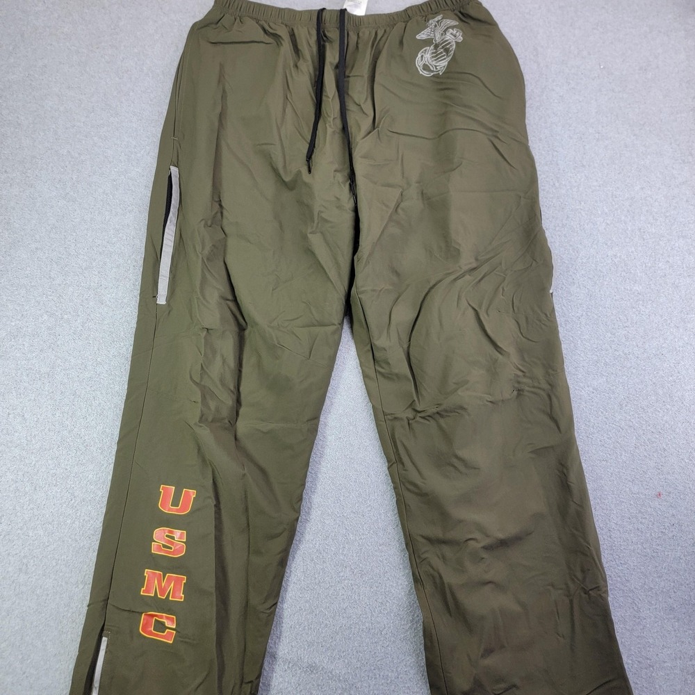 New Balance Pants Mens Medium Green USMC Track Running Made USA Elastic Waist